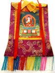 Thangka mit Rahmung - Dhyani Buddha Vairocana